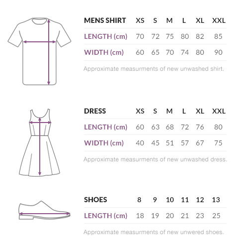 Matalan Size Chart